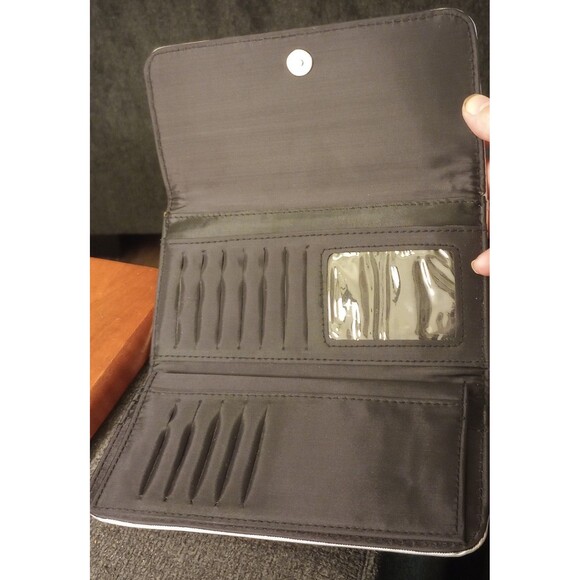 Las Vegas Souvenir Wallet Organizer Clutch‎ Silver Stars Embroidered Logo - Picture 3 of 3